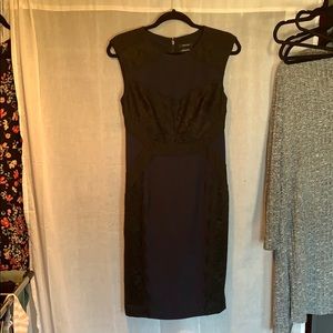 RW&co bodycon dress with lace details